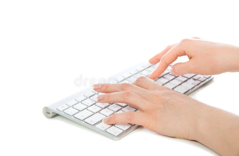 Клавиатура компьютера разноцветные с рукой PNG. Руки печатают в телефоне над головой.