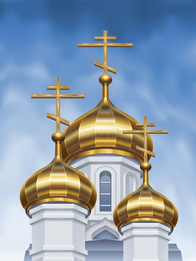 Силуэты православных храмов