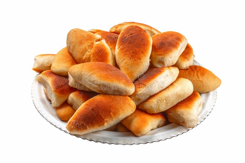 Тарелка с двумя пирожками