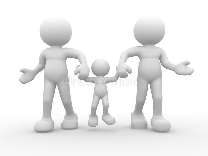 Семья человечек для презентации на прозрачном фоне