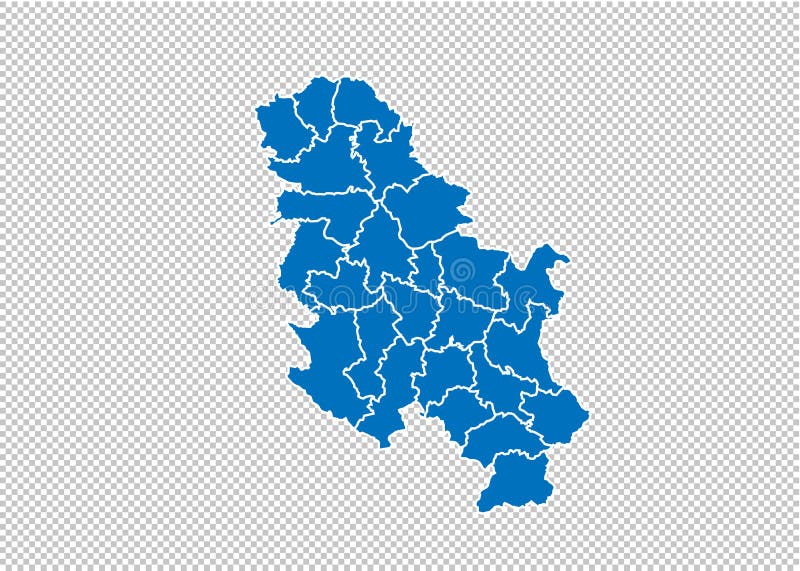 Контурная карта сербии