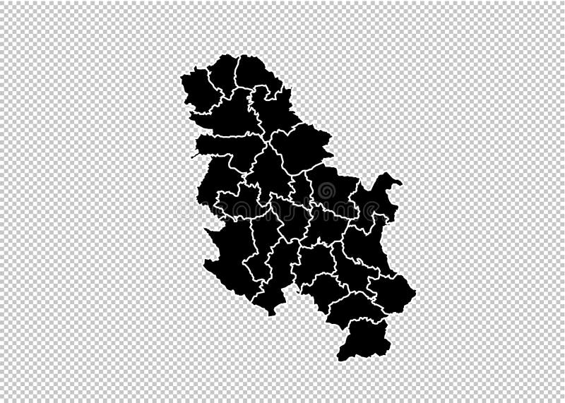 Контурная карта сербии