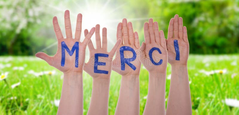 Merci stock image