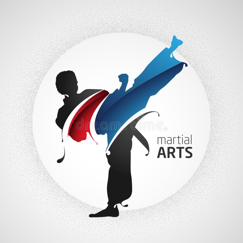 Taekwondo вектор силуэт