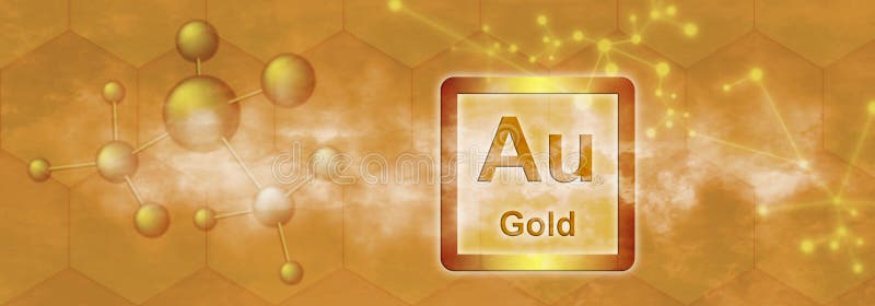 Символ ас. Химический элемент золота Иллюстрация штока - иллюстрациинасчитывающей химия, система: 202534485