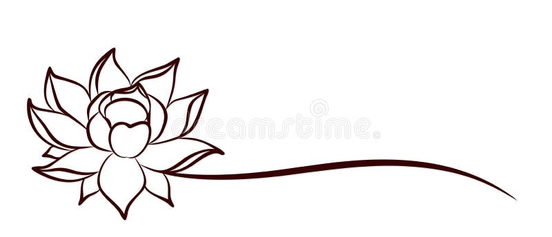 Символ лотоса иллюстрация вектора. иллюстрации насчитывающей цветок -  163810582