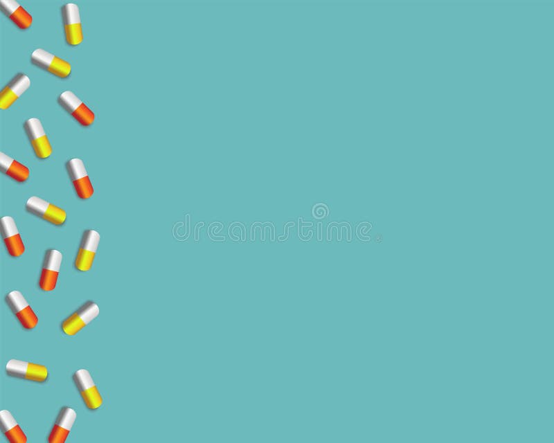 Синий фон медицинских таблеток для презентации Иллюстрация вектора  Иллюстрация штока - иллюстрации насчитывающей конструкция, микстура:  164881760