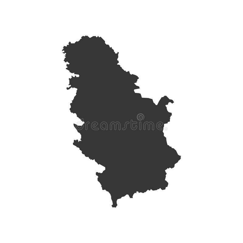 Контурная карта сербии