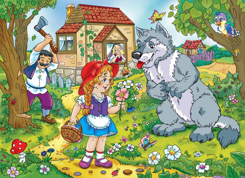 Герои сказки красная шапочка картинки для детей по отдельности