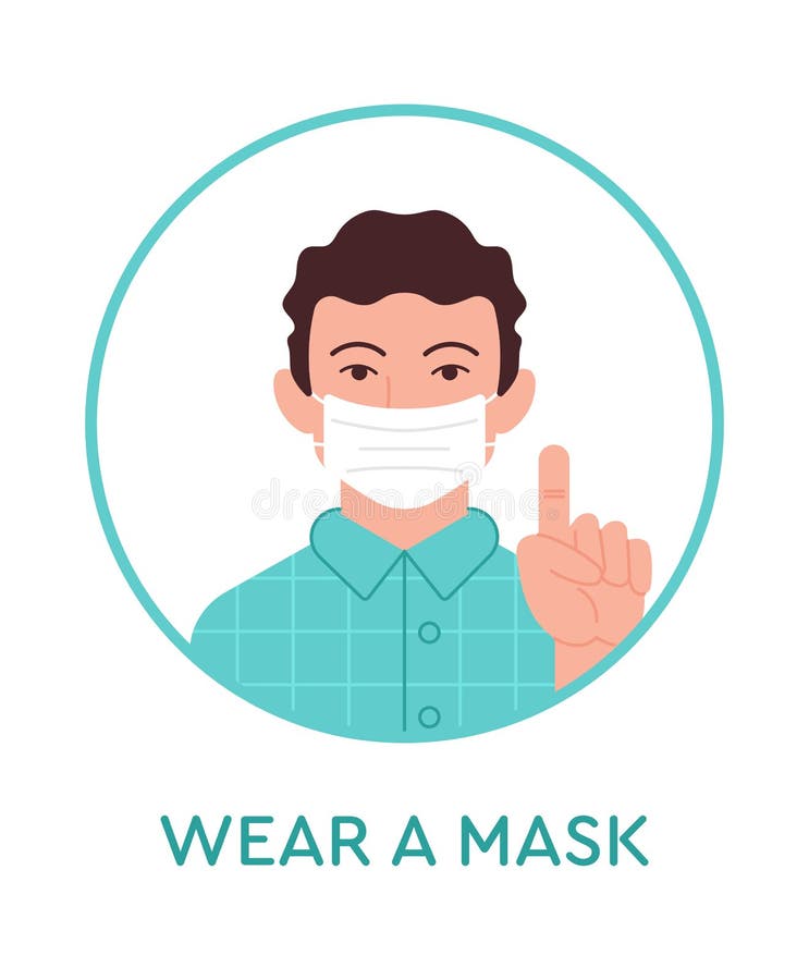 Wear a mask icon stock vector. Illustration of medical ...