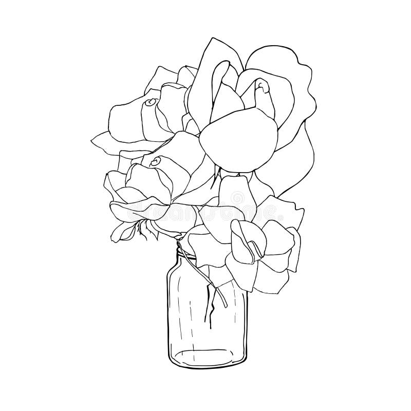 cute rose sketch stock illustrations – 8665 cute rose
