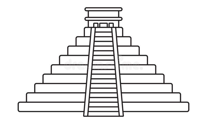 Как нарисовать пирамиду кукулькана