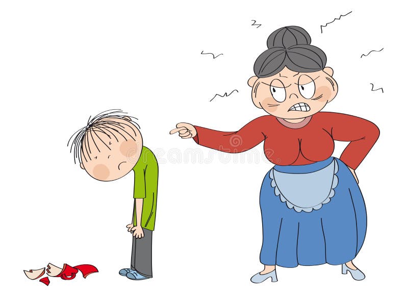 Бабушка ругает внука. Бабушка ругает внучку. Карикатура бабушка и внук. Бабушка злится. Наказывает внука