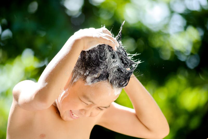 Boys washing