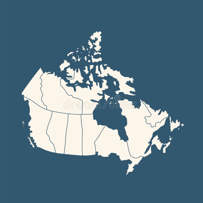 Карта Канады вектор. Country policy