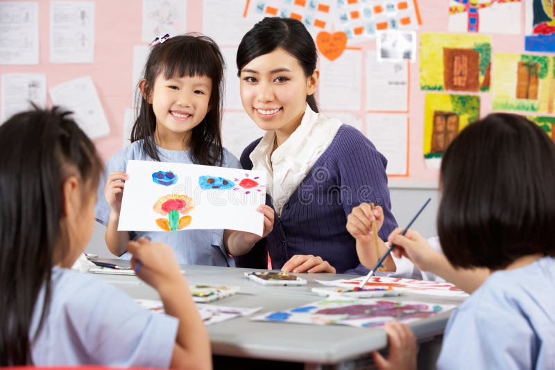 The art teacher was. Рисовать Китай со школьниками.