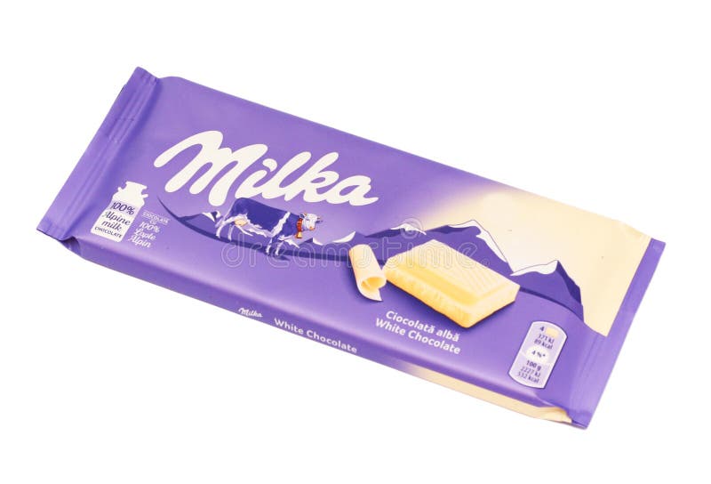 Milka на белом фоне