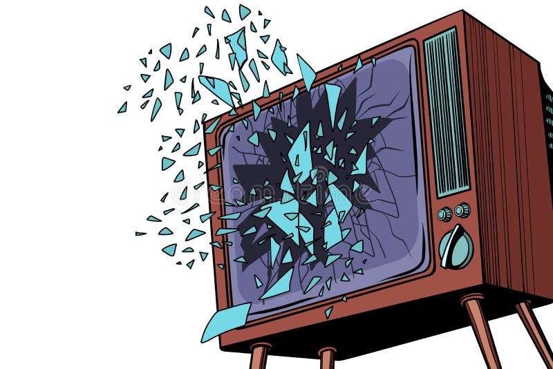 Разбитый телевизор. Сломанный телевизор арт. Разбитый телевизор арт. Телевизор векторное изображение.