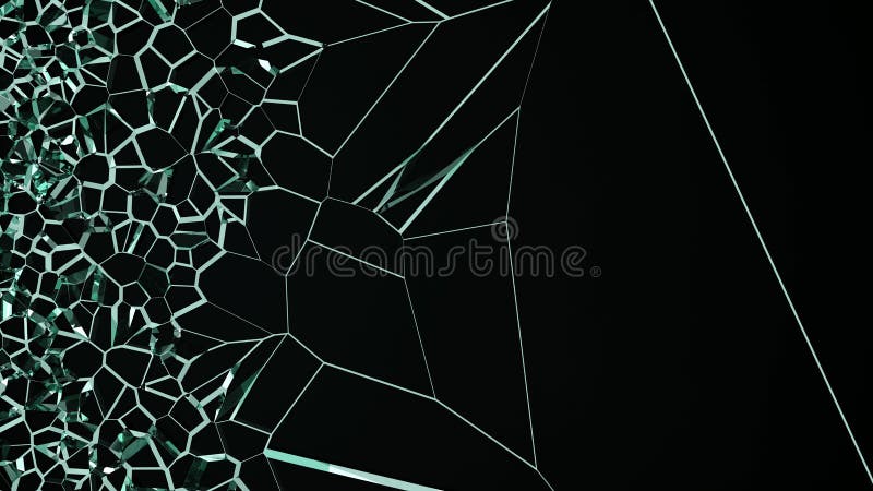 Текстура зеленого сломленный стекло с неудачами на черном фоне Стоковое  Изображение - изображение насчитывающей черный, разрушение: 197525427