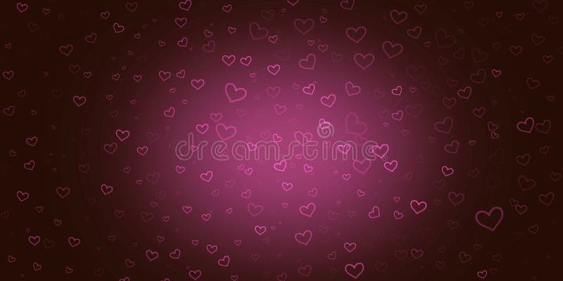 темно-черный романтический милый розовый фон с сердечками для карт и  баннеров Иллюстрация штока - иллюстрации насчитывающей темно, пинк:  226207483