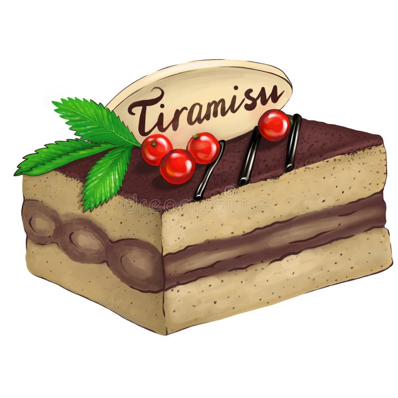 Тирамису на черном фоне