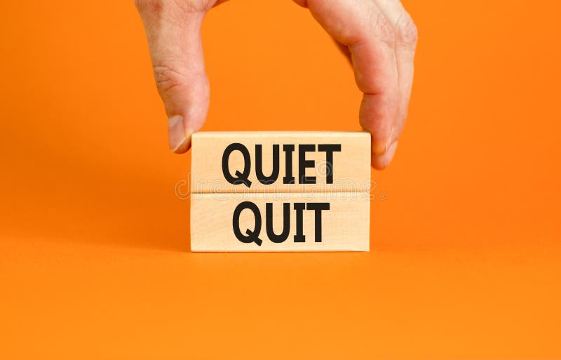 Persuasion conceptual symbol images. Quiet quitting