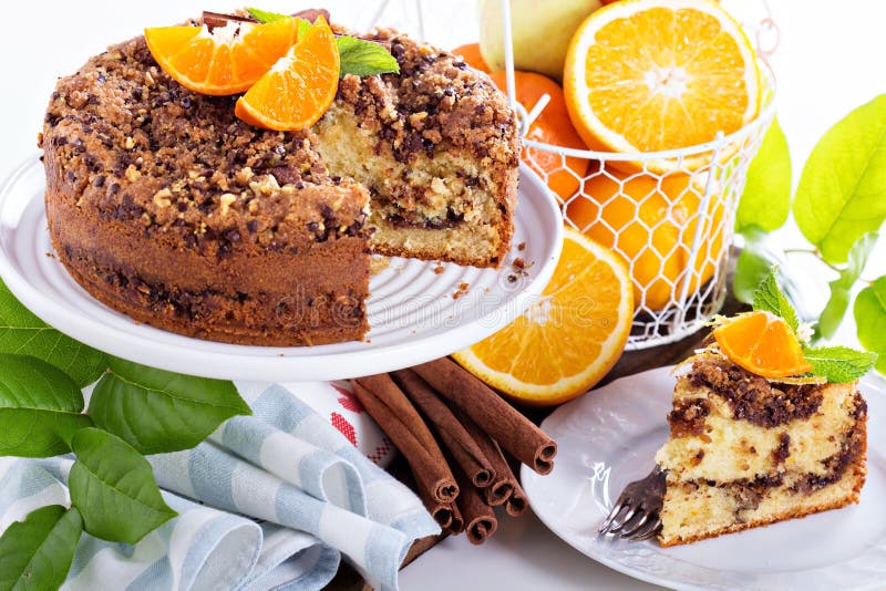 Кофейный пирог с апельсинами