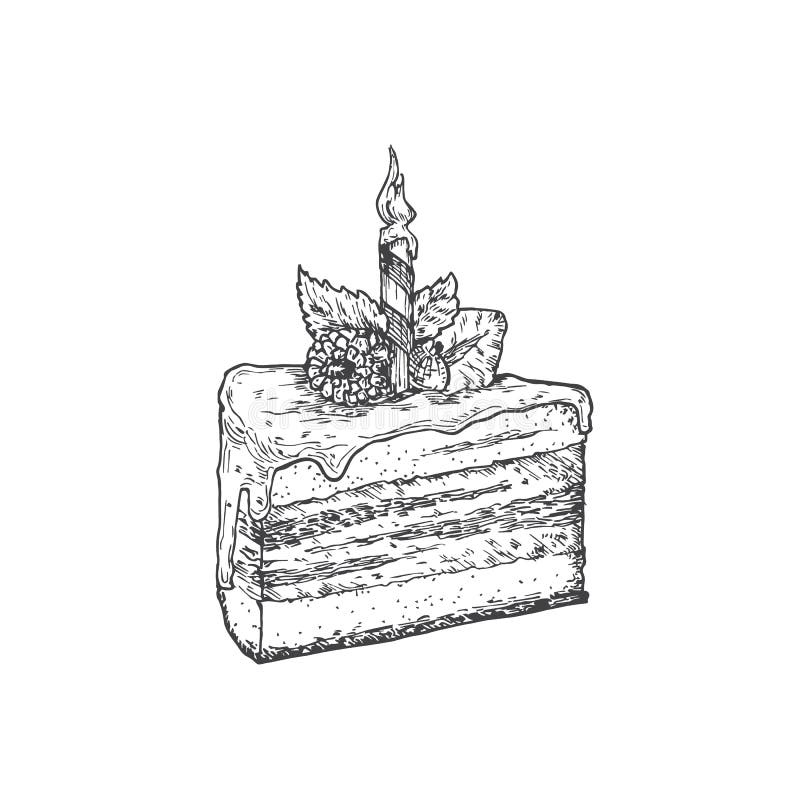 торт на день рождения сладости, нарисованная рука. рисунок стиля рисунка  кондитерского языка. изолированный Иллюстрация вектора - иллюстрации  насчитывающей иллюстрация, дело: 228971113