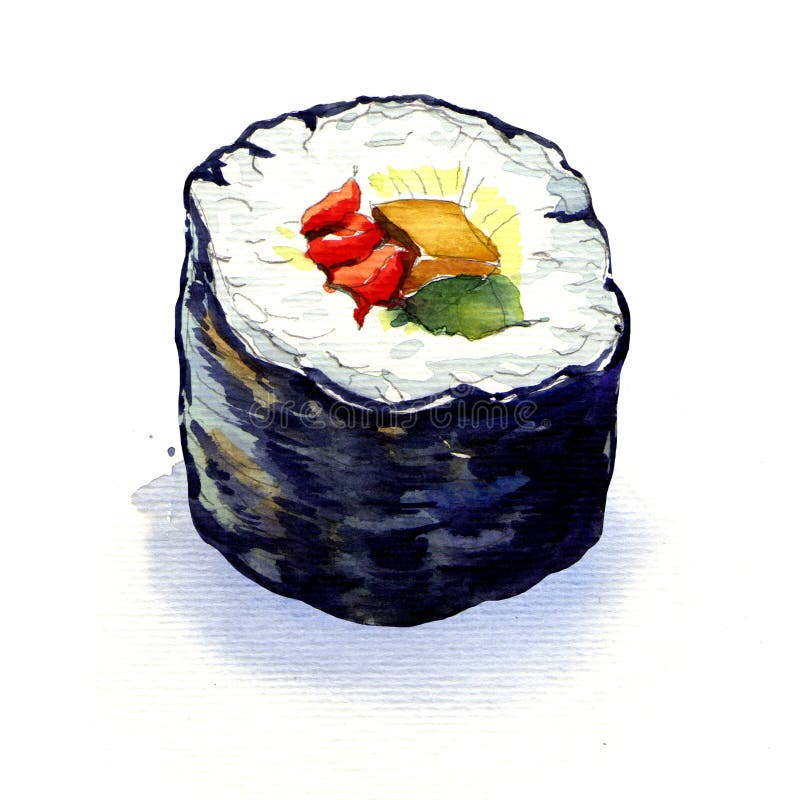 Рисунок роллов для срисовки
