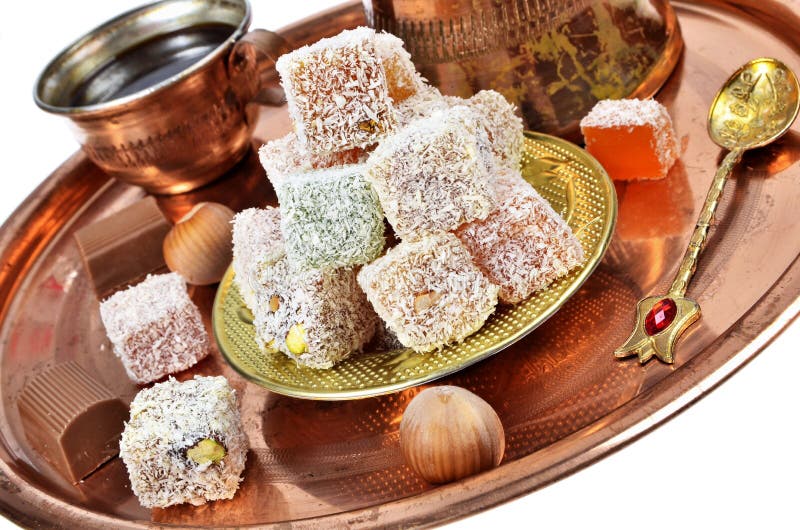 Турецкий кофе с Рахат лукум