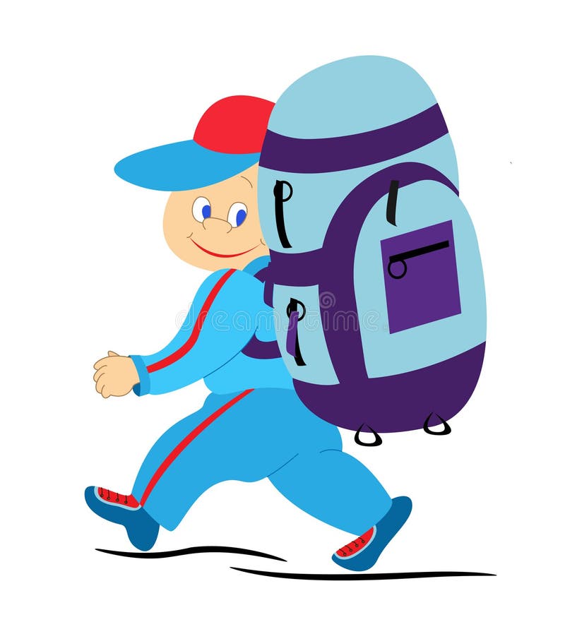 Рисунки туристов с рюкзаками картинки