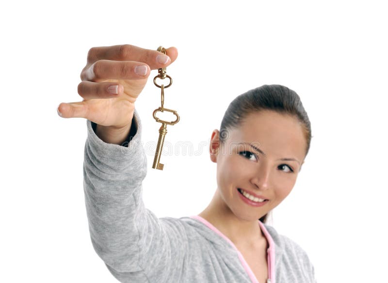 Фото женщины с ключами. Наручники держа женщину стоковое. Woman who is holding Key. Женщина забыла ключи