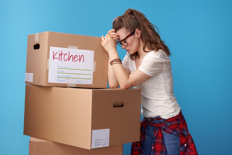 Lean against. Photo between the Boxes. Between the Boxes. Don't Lean against. Woman standing leaning against closed Door.