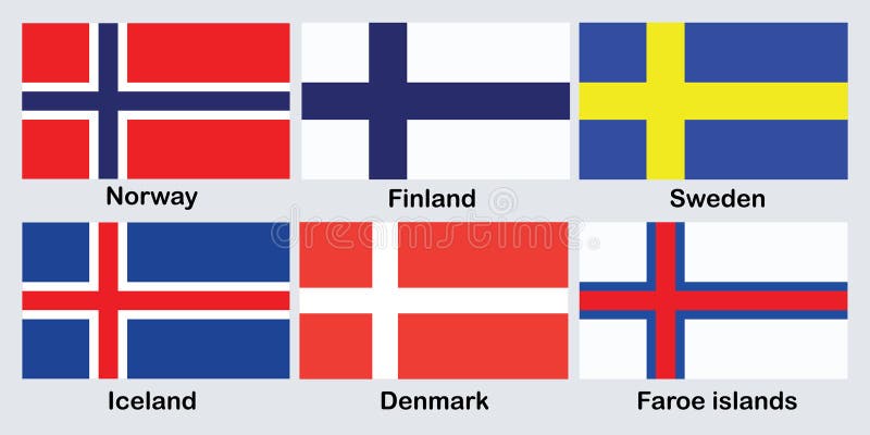 Флаг Скандинавии Фото