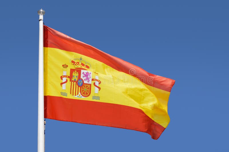Flag Ispaniya Stokovoe Foto Izobrazhenie Naschityvayushej 121801260