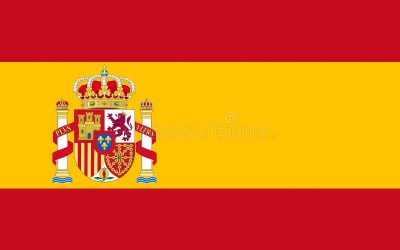 флаг Испания иллюстрация штока. иллюстрации насчитывающей - 131897596
