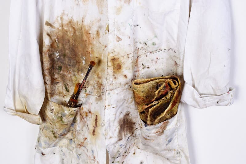 халат Painterbrushes ткани чистки художника Стоковое Фото - изображение  насчитывающей розница, арройо: 17590108