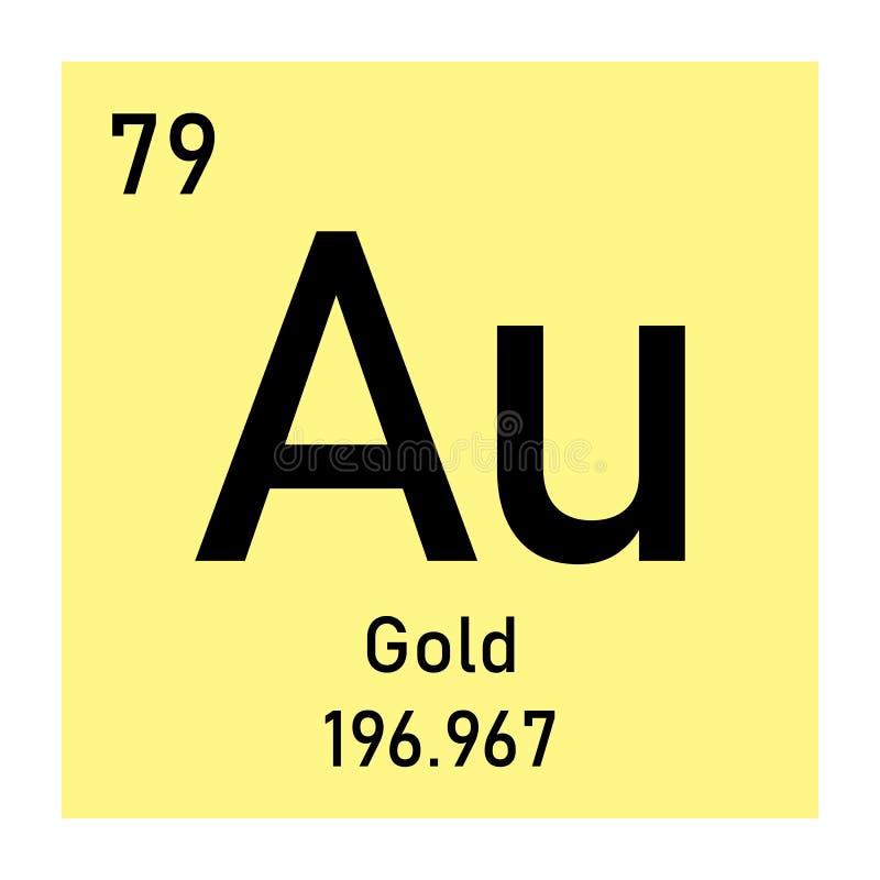 Химический символ золота иллюстрация штока. иллюстрации насчитывающей атома- 188646862