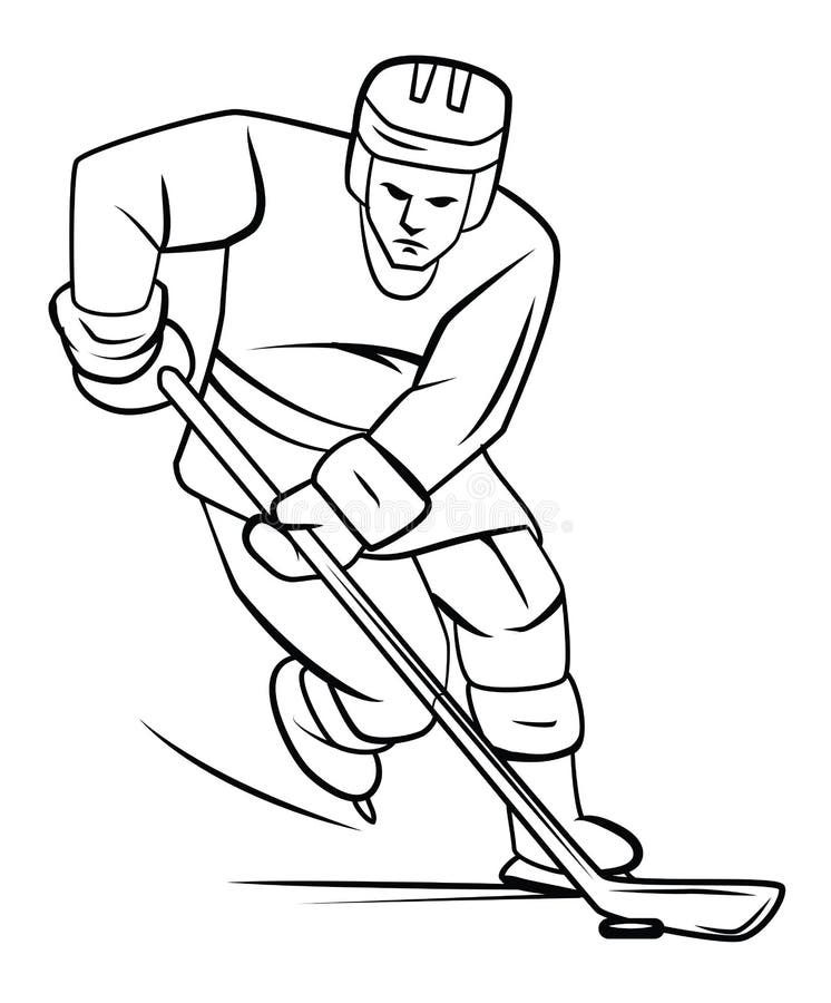 Хоккей рисунок для детей легкий