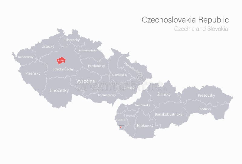 Республика чехословакия. Чехословакия контур. Регионы Словакии на карте. Slovakia in Map Now.