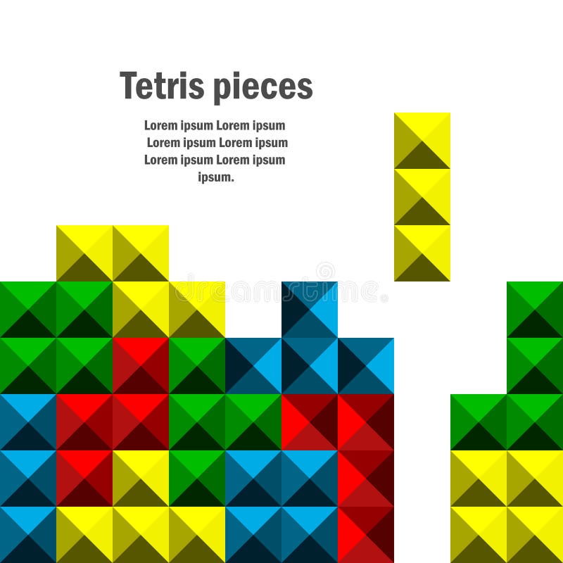 Раз изолировано. Tetris pieces. Tetris vector.