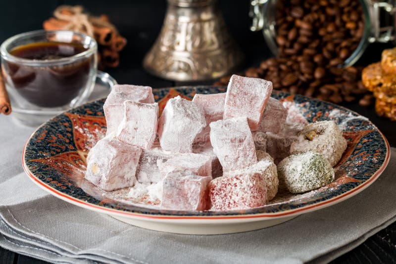 Турецкий кофе с Рахат лукум