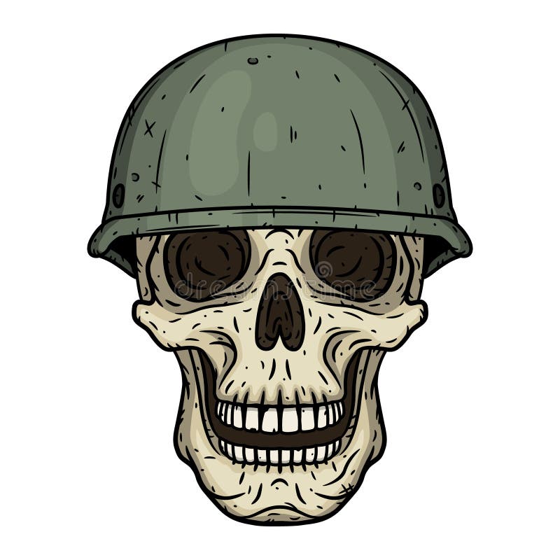 Череп в военной каске