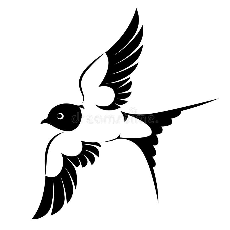 Черная ласточка. Черная птица. Вектор значка на белом фоне Иллюстрация  вектора - иллюстрации насчитывающей птиц, перо: 194191160