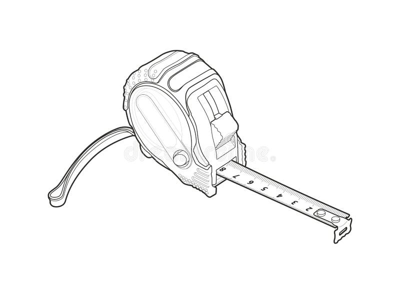 Рисунок рулетки измерительной
