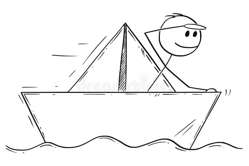 Плавание на бумажных кораблях. Фигура лодки. Человек на паруснике рисунок. Рисунок фигуры в лодке.