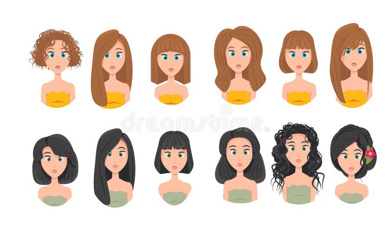 Hair Length Stock Illustrations 5 652 Hair Length Stock Illustrations Vectors Clipart Dreamstime