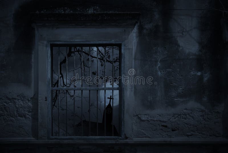 万圣节神秘背景库存照片 图片包括有墓地 坟园 交叉 蠕动 黑暗 门面 坟墓 飞行