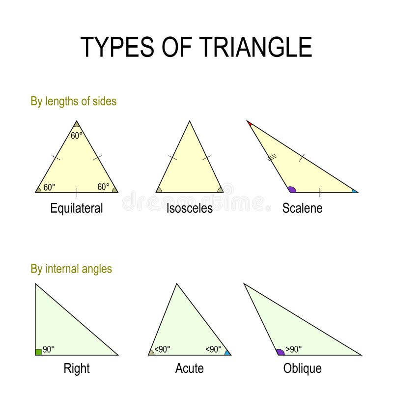 三角的类型向量例证 插画包括有多角形 类型 内部 学校 角度 例证 几何 奥布斯