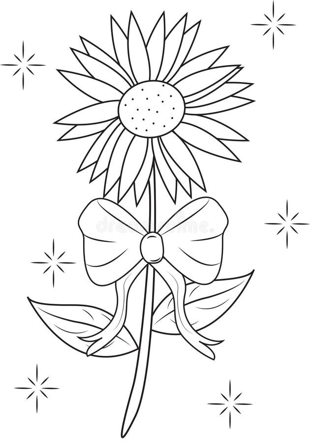 花着色页库存例证 插画包括有 花着色页库存例证 插画包括有